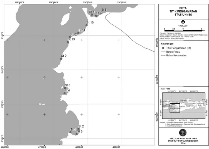 Gambar 1. Peta lokasi penelitian Kabupaten Sumbawa Barat. 
