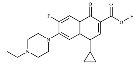 Gambar 2  Struktur ikatan kimia dari enfrofloksasin. 