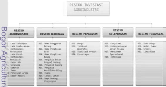 Gambar 30.  Taksonomi Risiko Investasi Agroindustri Lada  104 