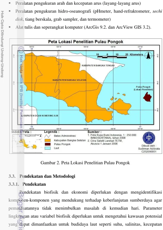 Gambar 2. Peta Lokasi Penelitian Pulau Pongok 