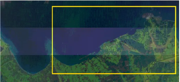 Gambar 9. Citra Landsat untuk daerah kajian Kecamatan Blanakan bagian timur,                          Sukasari dan Legon Kulon