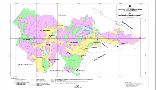 Gambar 3  Peta Administratif Kawasan Transmigrasi Kaliorang.  