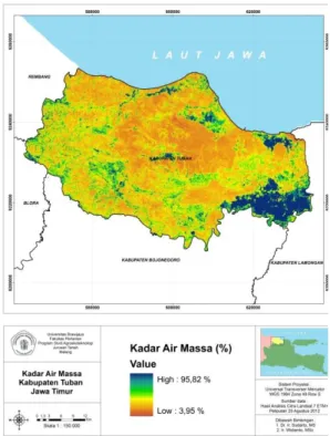 Gambar 7.  Grafik Hubungan antara Kadar  Air dengan Kadar Air Model  Persamaan  regresi  tersebut  menunjukkan bahwa sebesar 79% dari nilai  kadar  air  lapangan  dipengaruhi  oleh  Kadar   air  model