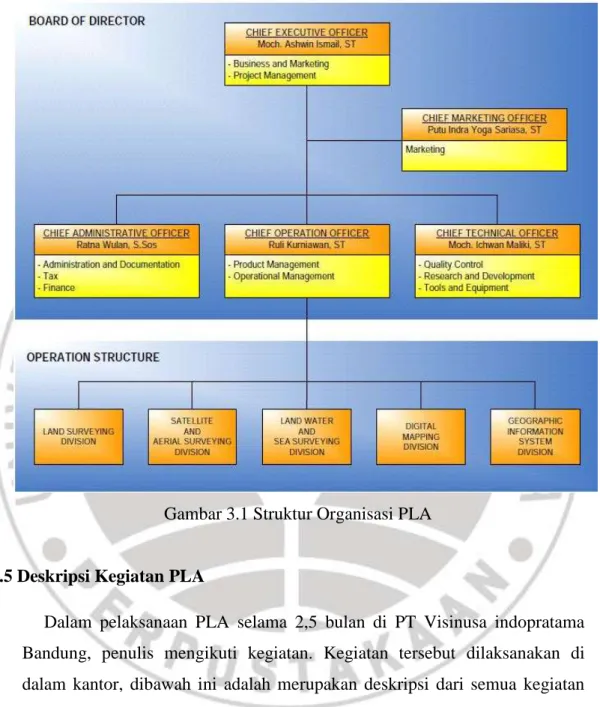 Gambar 3.1 Struktur Organisasi PLA 