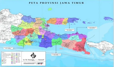 Gambar 1 Peta Provinsi Jawa Timur 