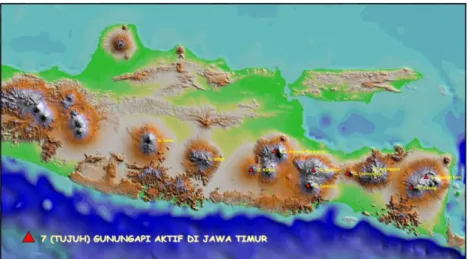 Tabel 1 Lokasi Gunung Api Aktif di Jawa Timur 