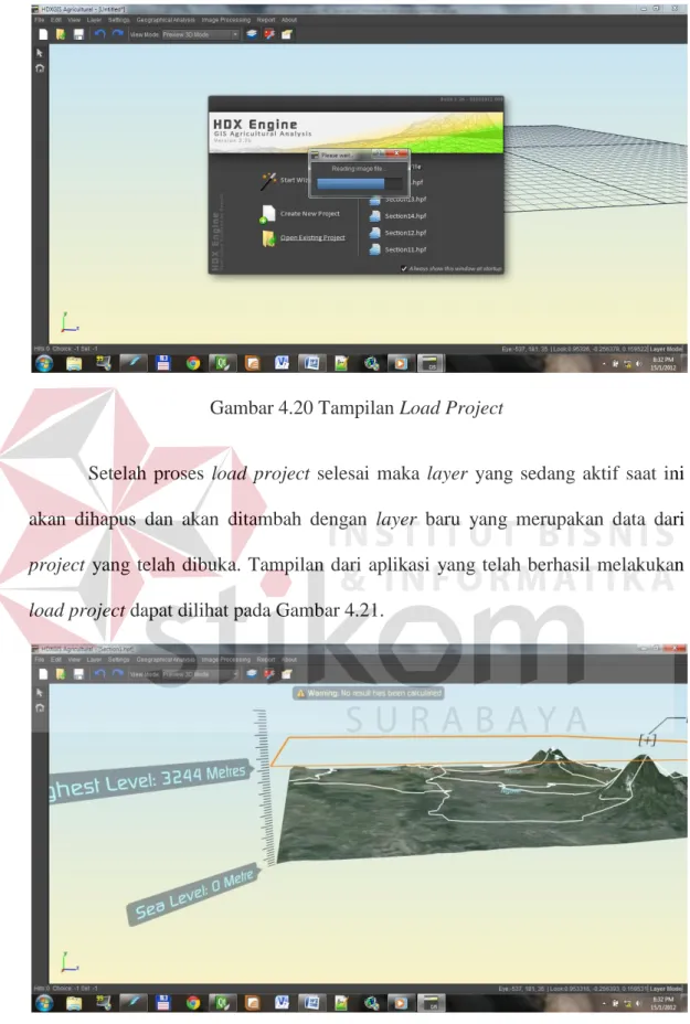 Gambar 4.20 Tampilan Load Project 