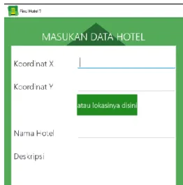 Gambar 4.5 Halaman Tambah Data Hotel 