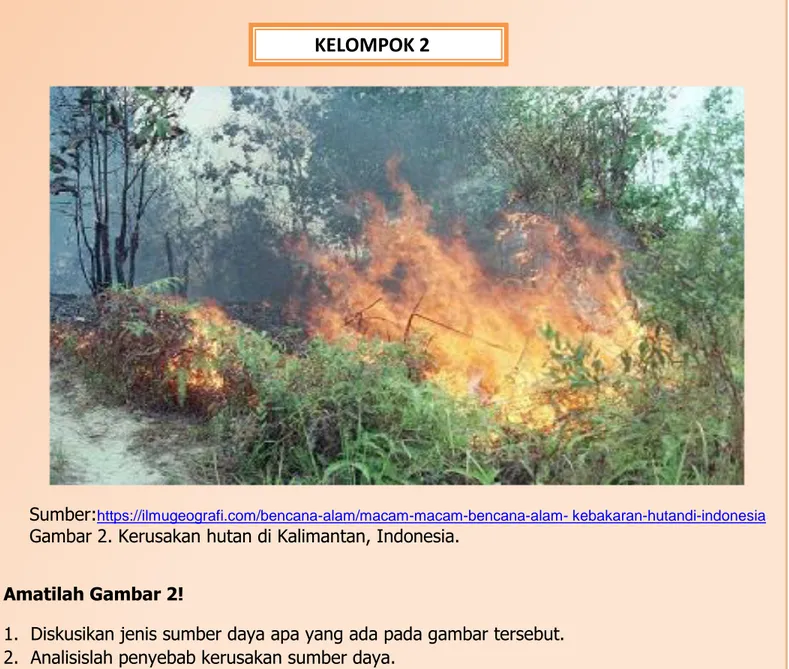 Gambar 2. Kerusakan hutan di Kalimantan, Indonesia. 