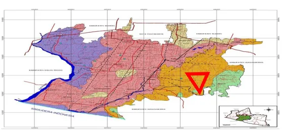 Gambar 1.1. Peta geologi Kab. Bantul ( CV. Agung Consultant,       2008 dan  Dinas  pengairan Kabupaten Bantul)