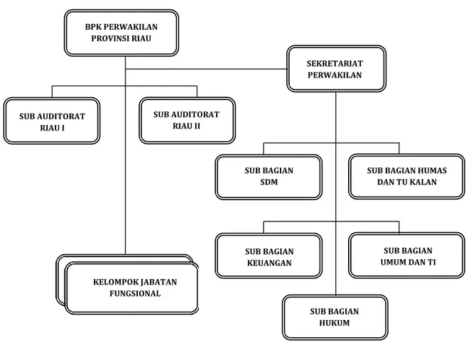 Gambar 1.1 – Struktur Organisasi BPK Perwakilan Provinsi Riau sesuai Peraturan BPK  Nomor 1 Tahun 2019 