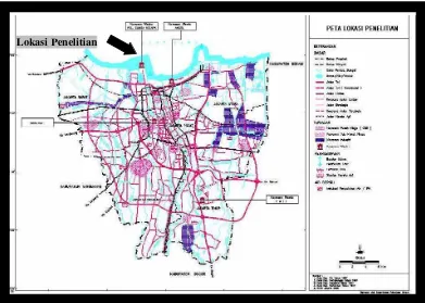 Gambar 2. Lokasi penelitian studi kapasitas asimilasi dan beban                pencemaran di Pelabuhan Sunda Kelapa, DKI Jakarta