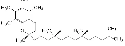 Gambar 3. struktur molekul α-tokoferol 