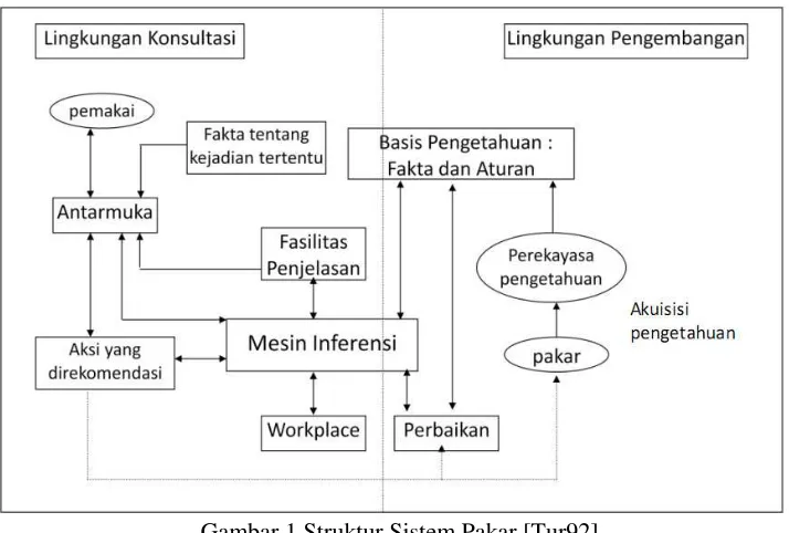 Gambar 1 Struktur Sistem Pakar [Tur92] 