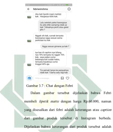 Gambar 3.7 : Chat dengan Febri  