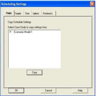 Gambar 3.11 Scheduling Settings Model