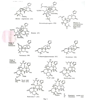 Gambar 3.6. Limonoid kelompok 4,5,6 dan 7 