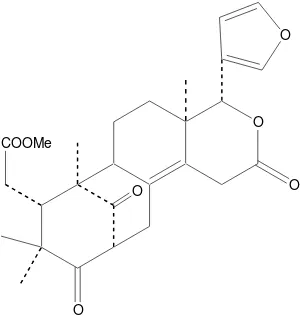 Gambar 2.8 Struktur mexicanolida (Nishizawa et al., 1985) 