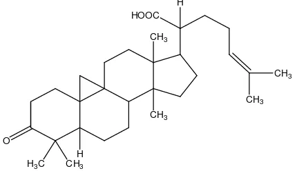 Gambar 2.2 Struktur asam 3-okso-24-sikloarten-21-oat 