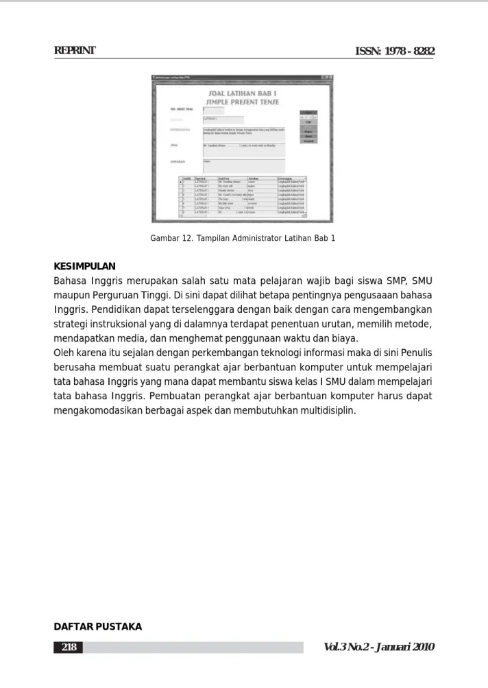 Gambar 12. Tampilan Administrator Latihan Bab 1