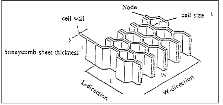 Figure 2.1: Honeycomb core hexagonal configurations (Airbus, 2001) 