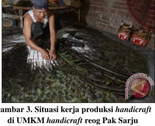 Gambar 4. Hasil produksi di UMKM  handicraft reog Pak Sarju 