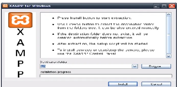 Gambar 5.1. Icon Instalasi xampp  Lalu pilih Instal. 
