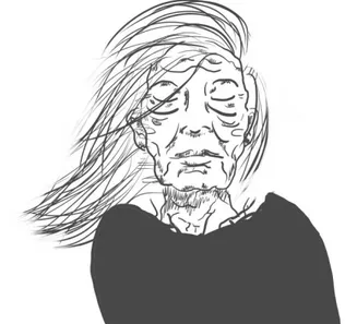 Gambar 12 Desain karakter wanita tua 
