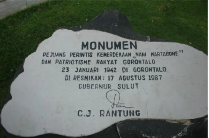 Gambar 4.9 Peresmian Monumen Pejuang Nani Wartabone   ( Sumber Foto : Penulis, 2018) 
