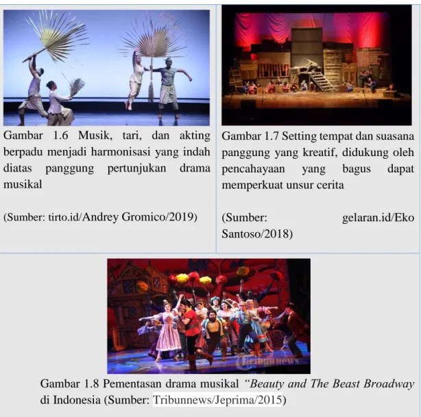 Gambar  1.6  Musik,  tari,  dan  akting  berpadu menjadi  harmonisasi  yang indah  diatas  panggung  pertunjukan  drama  musikal  