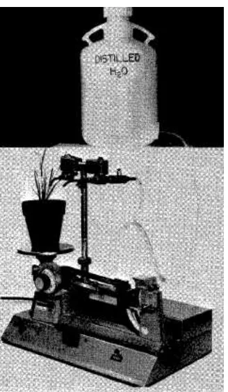 Figure 2.1: Automatic water dispenser for potted plant (Agriculture Canada, 1976) 
