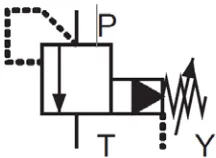 Gambar 21. Simbol Pressure relief valve 