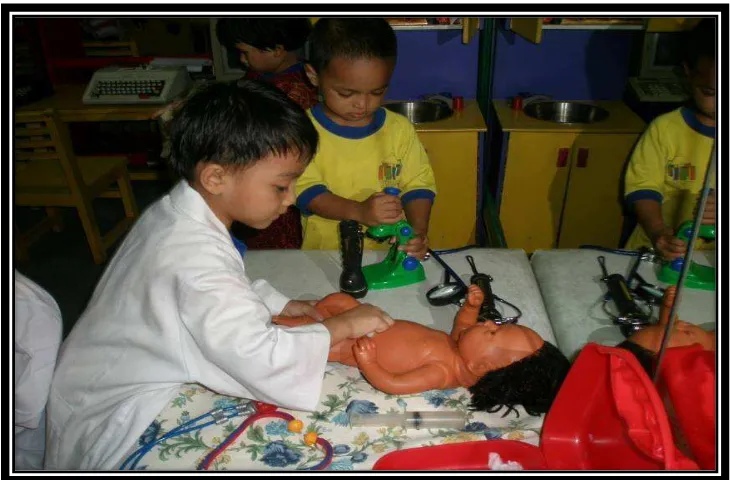 Gambar 13. Anak sedang bermain peranSumber :PAUD Istiqlal Jakarta