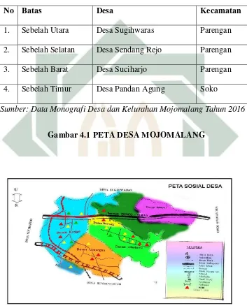 Gambar 4.1 PETA DESA MOJOMALANG   