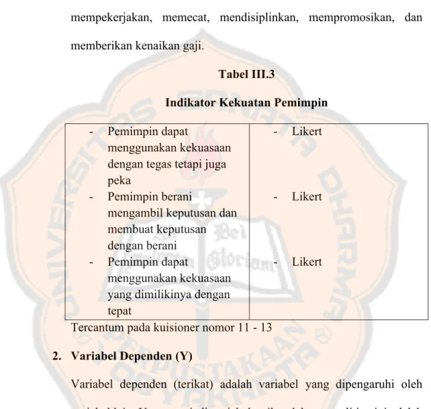 Tabel III.3