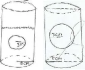 gambar bola besi dan tabung dalam matematika. 