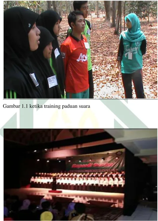 Gambar 1.1 ketika training paduan suara 