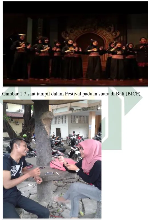 Gambar 1.7 saat tampil dalam Festival paduan suara di Bali (BICF) 