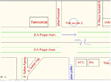 Gambar 3.1. Lokasi Survei Ruas Jalan Zainal Abidin Pagar Alam