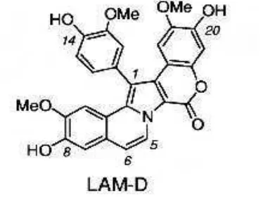 Gambar 5  Struktur  lamellarin D (Facompre et al. 2003). 