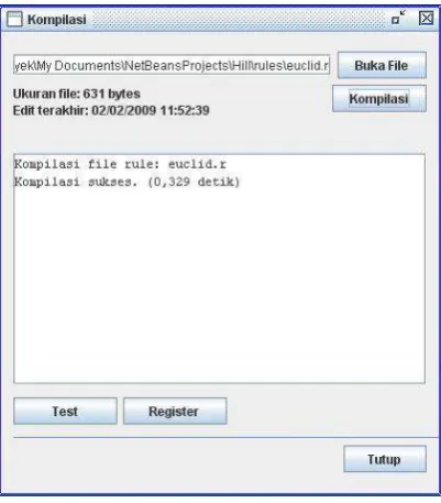 Gambar 5. User interface program kompilasi 