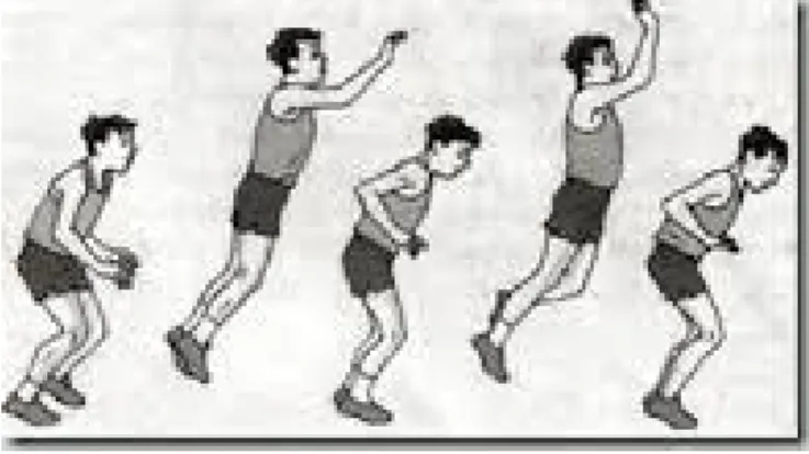 Gambar 2.11 Latihan double leg bound  7.  Kekuatan  