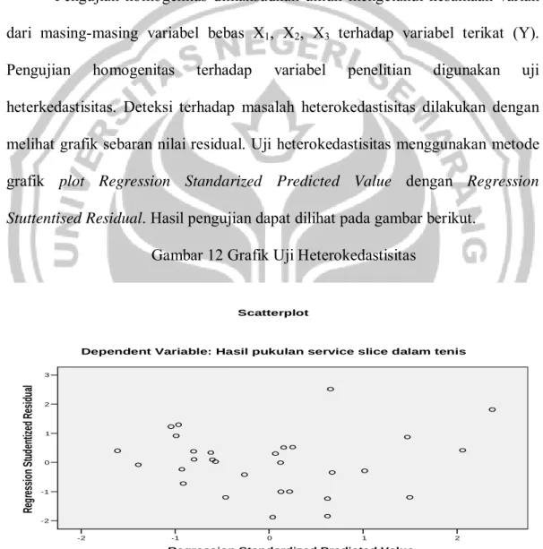 Gambar 12 Grafik Uji Heterokedastisitas 