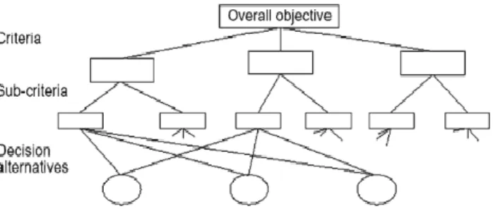 Gambar 1. Struktur hirarki AHP   Metodologi 
