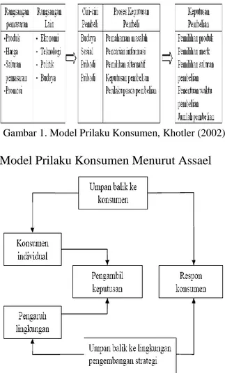 Gambar 2. Model Prilaku Konsumen, Assael (2002) 