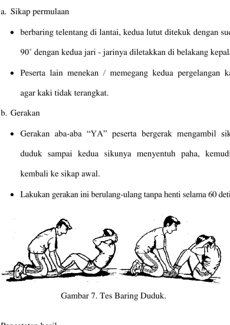 Gambar 7. Tes Baring Duduk. 