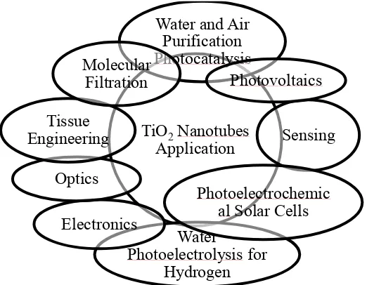 Figure 1.5 : The example of TiO2 nanotubes application 