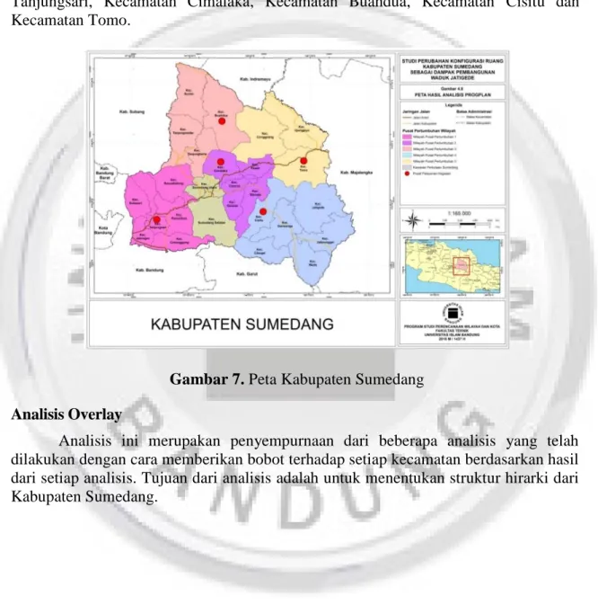 Gambar 7. Peta Kabupaten Sumedang  Analisis Overlay 