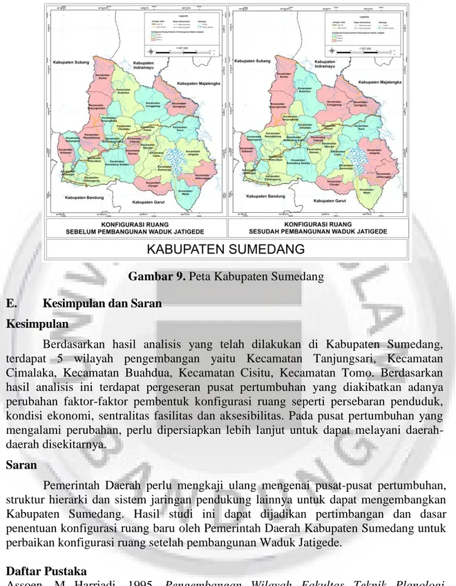 Gambar 9. Peta Kabupaten Sumedang  E.  Kesimpulan dan Saran 
