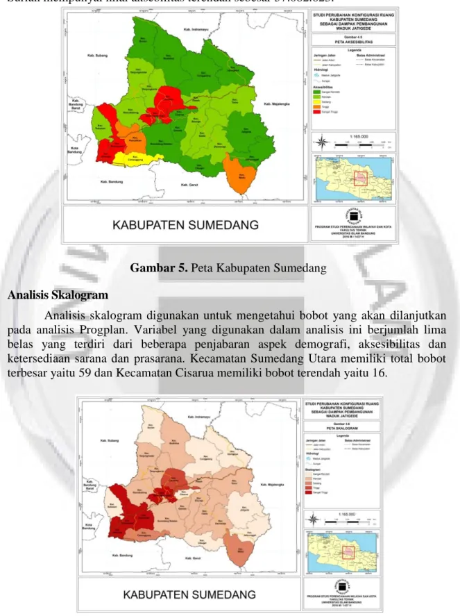 Gambar 5. Peta Kabupaten Sumedang  Analisis Skalogram 